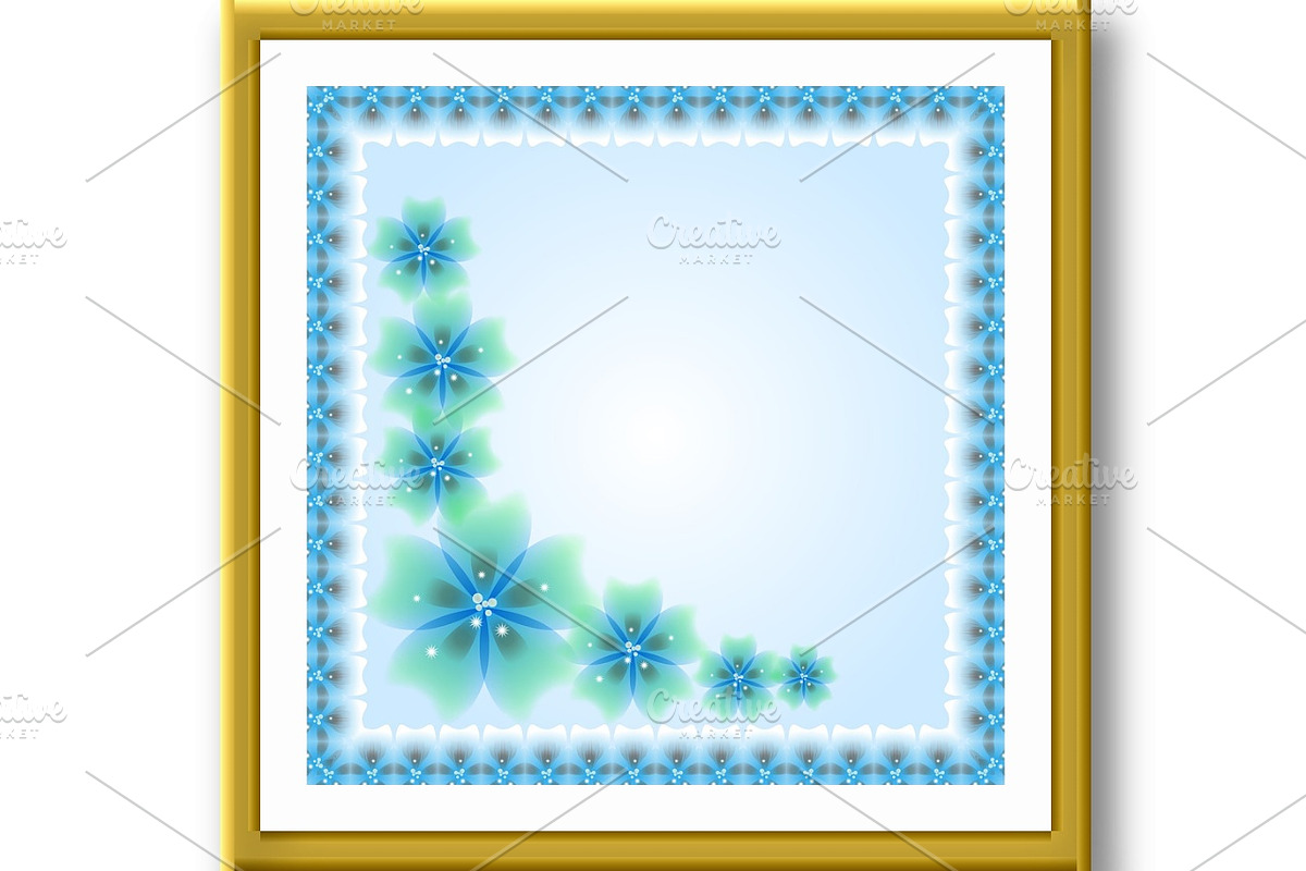 Floral Vector Fine Frame, a Texture Graphic by FineArtStudio (Photo 2 of 3)