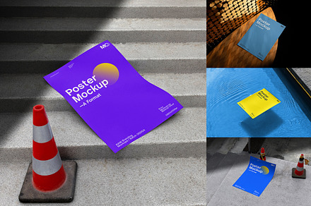 Poster Branding Mockups kit, a Product Mockup by Mockup Cloud