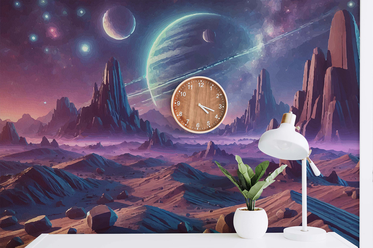 watercolor space planet background, a Background Graphic by AAN Seamless Shop (Photo 2 of 4)