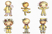 Christmas Gingerbread Man Clipart, an Illustration by Craft Nest (Thumbnail 5 of 6)