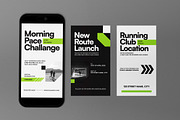 Running Club Instagram Set, a Social Media Template by graphicook (Thumbnail 3 of 3)