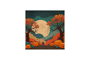 Retro Halloween Backgrounds Bundle, a Background Graphic by PcuDesigns Illustrations (Thumbnail 3 of 3)