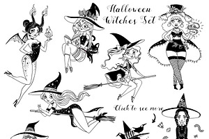 Halloween Witches Set