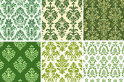 Green Damask Seamless Patterns, a Pattern Graphic by PrintablesByFranklyn (Thumbnail 2 of 4)