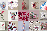 Abstract Modern Flowers Graphics, a Decorative Illustration by likorbut (Thumbnail 4 of 10)