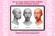 Procreate Female Head Portrait brush, a Brush Add-On by Revabrush (Thumbnail 2 of 8)