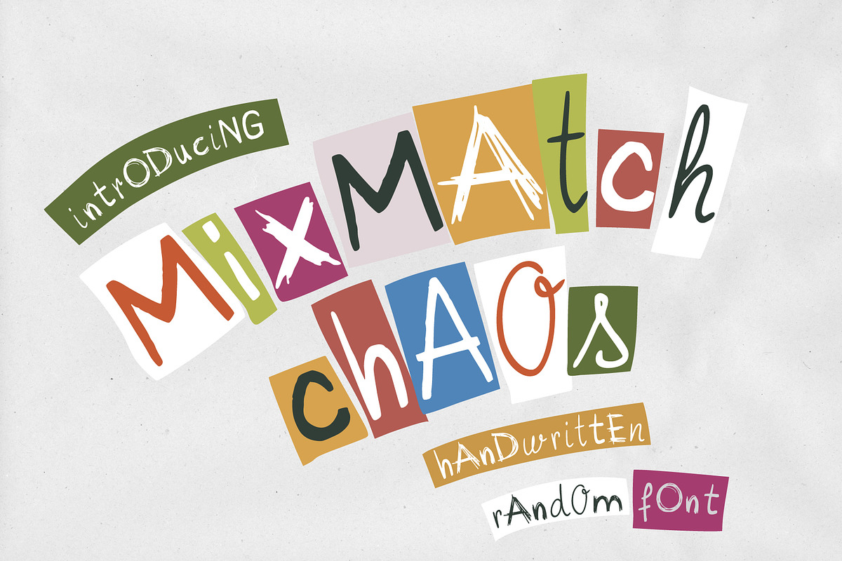 MixMatch Chaos, a Handwritten Font by Jelena Sardi (Photo 1 of 7)