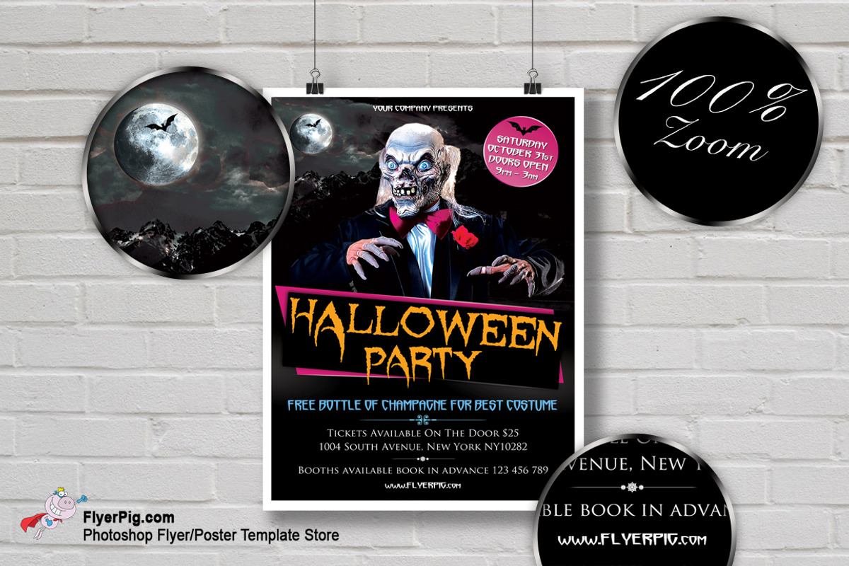 Halloween Party Flyer v1, a Flyer Template by FlyerPig (Photo 3 of 3)