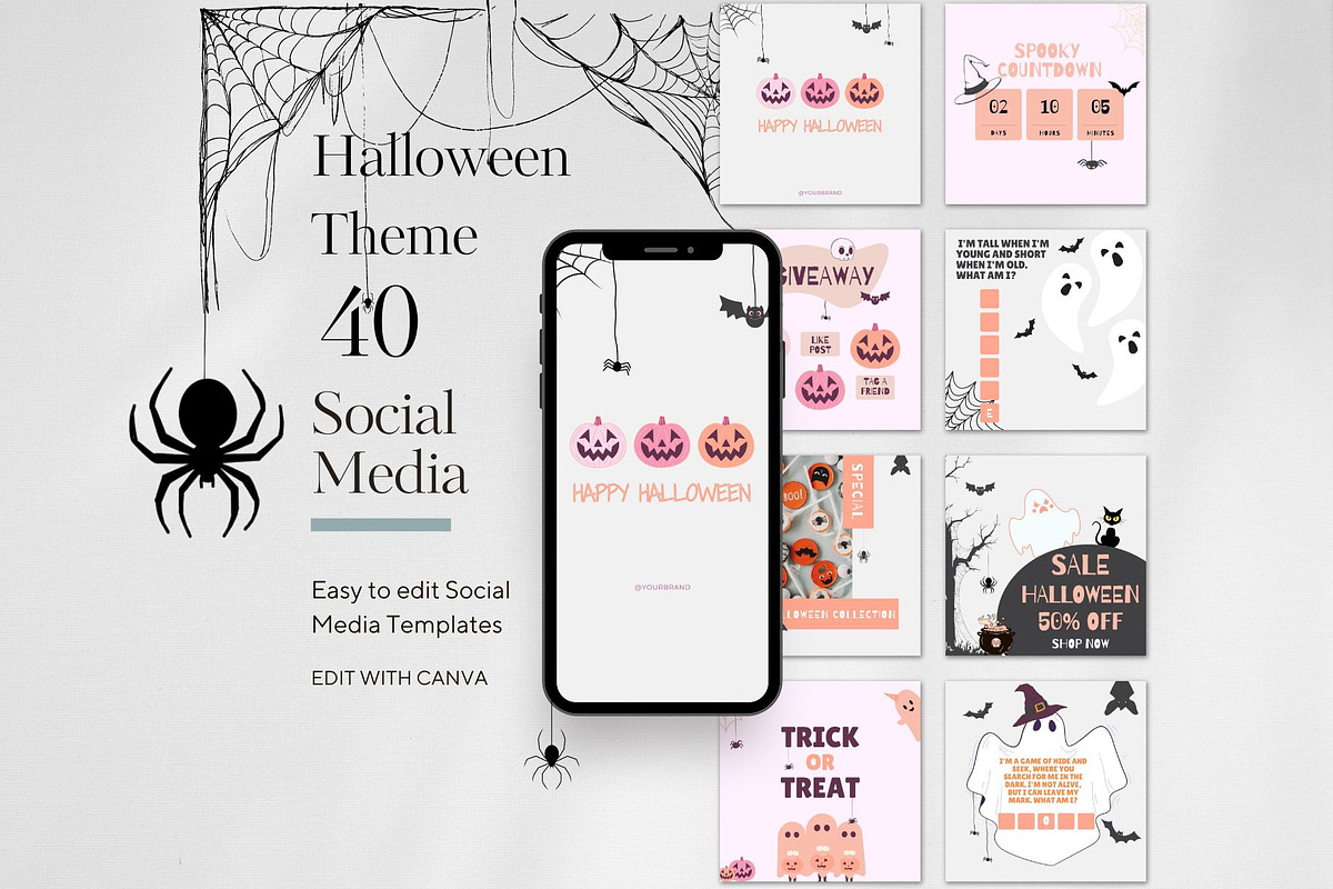 Halloween Instagram Template, a Social Media Template by CreativeTempHub (Photo 1 of 7)