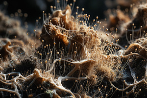 72 Microscopic Fungi Backgrounds, a Background Graphic by h.utomo
