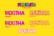 Nerillkid - Playful Display Font, a Handwritten Font by twinstd (Thumbnail 3 of 9)
