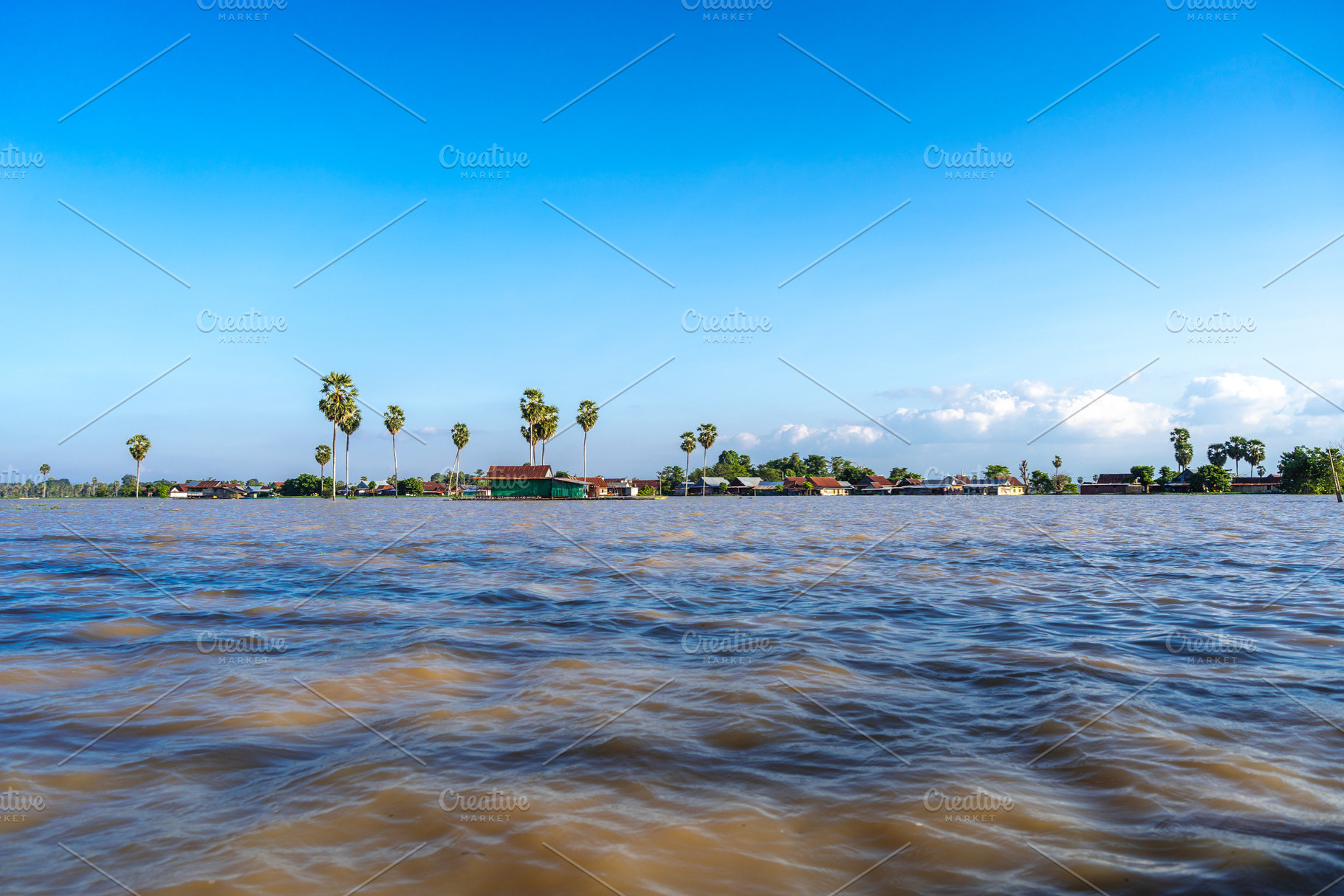Traditional floating houses of Bujis fishermen on Lake Tempe, In, a Nature Photo by GoodGoods