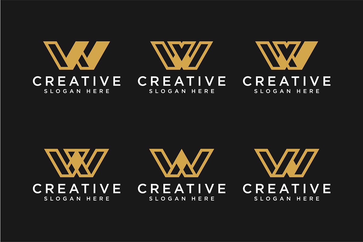 set of initials letter W abstract, a Branding & Logo Template by quadrazo