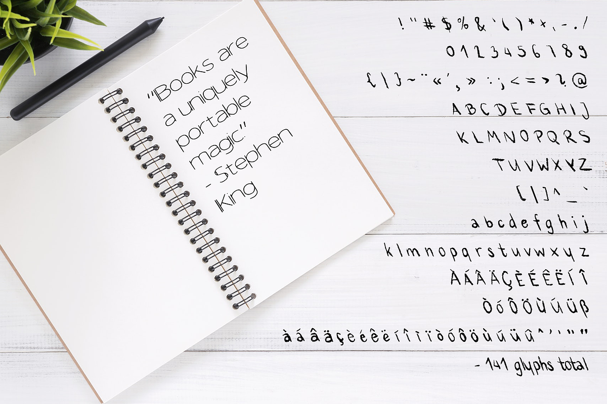 Pencilino - Handwritten Sans Serif, a Handwritten Font by wodnerwoman (Photo 4 of 9)