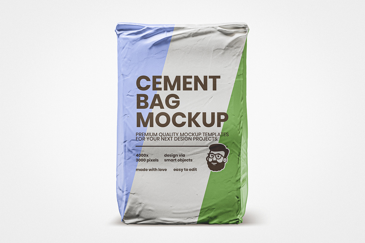 Cement Bag Mockup, a Packaging Mockup by Designer Dude