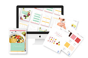 Foodie Meal Planner Template Canva, a Templates & Theme by VanessaRyan.co (Thumbnail 1 of 2)