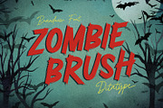 Zombie Brush, a Script Font by Ditatype (Thumbnail 1 of 10)