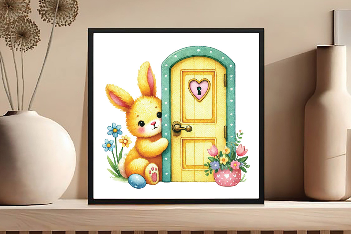 Easter Bunny Sublimation Clipart, an Illustration by DreamCafeArt (Photo 5 of 5)