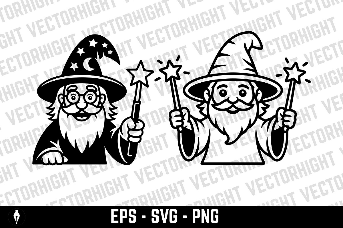 Mascot of a friendly wizard, a Person Illustration by Vectorhight (Photo 3 of 5)