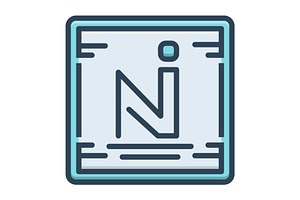 Ni metallic color icon, a Duotone Icon by Creative priyanka