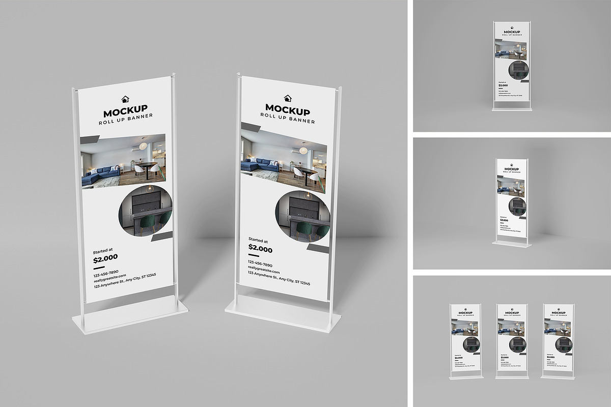 Roll Up Banner Mockup, a Product Mockup by Squashy Creative Studio (Photo 1 of 5)