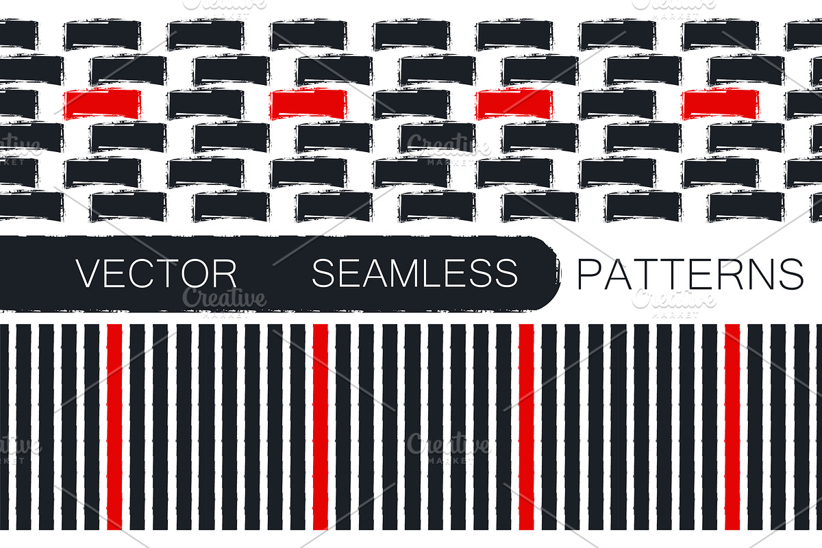 6 Seamless patterns & 13 Strokes, a Pattern Graphic by Daria Maier (Photo 2 of 5)