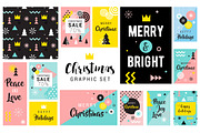 Geometric Christmas graphic set, an Illustration by Marish (Thumbnail 4 of 8)
