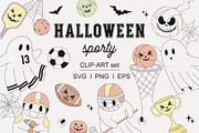 Sporty Halloween clipart set, a Sport Illustration by @olga.angelloz (Thumbnail 1 of 2)