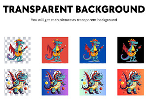 50 Colorful Dragon Cliparts 2