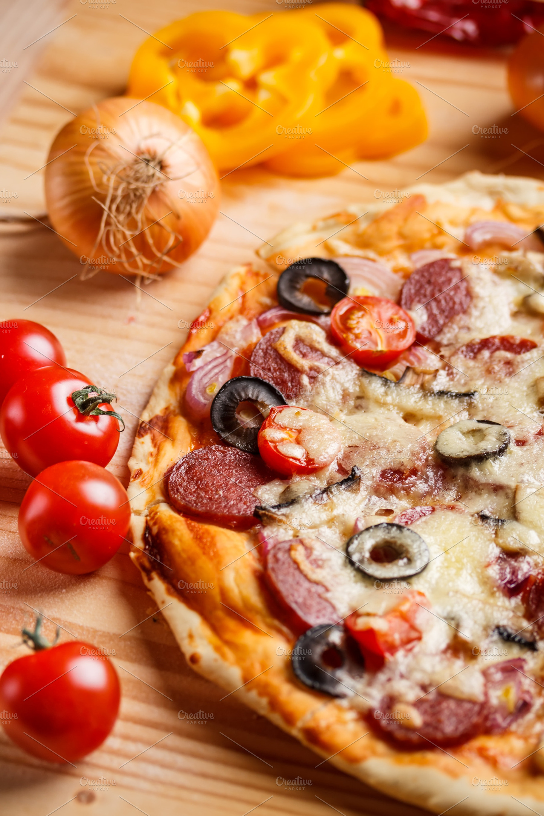 Homemade Pizza Stock Photo Containing Pizza And Meal