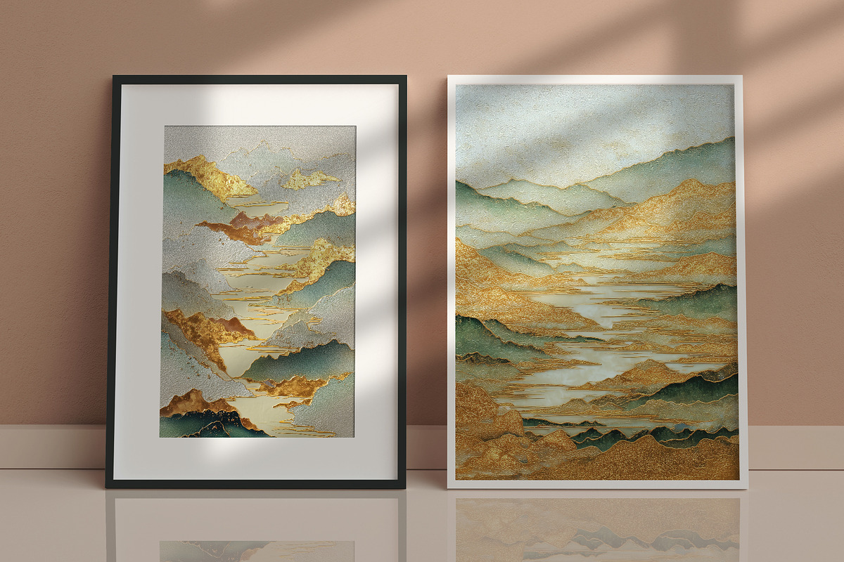 Golden Landscape Illustration, a Decorative Illustration by Housui Patterns (Photo 10 of 10)