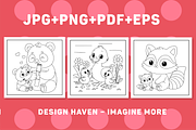 Mother's Day Colorign Book Vol-01, a Seasonal Illustration by Coco Bloom (Thumbnail 3 of 4)