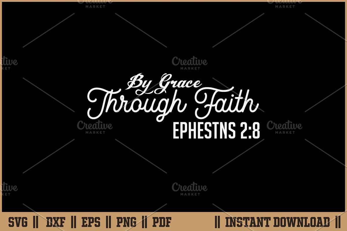 By Grace Through Faith Christian SVG, a Seasonal Illustration by Handy Arts Studio (Photo 1 of 3)