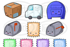 Kawaii Postage Clipart