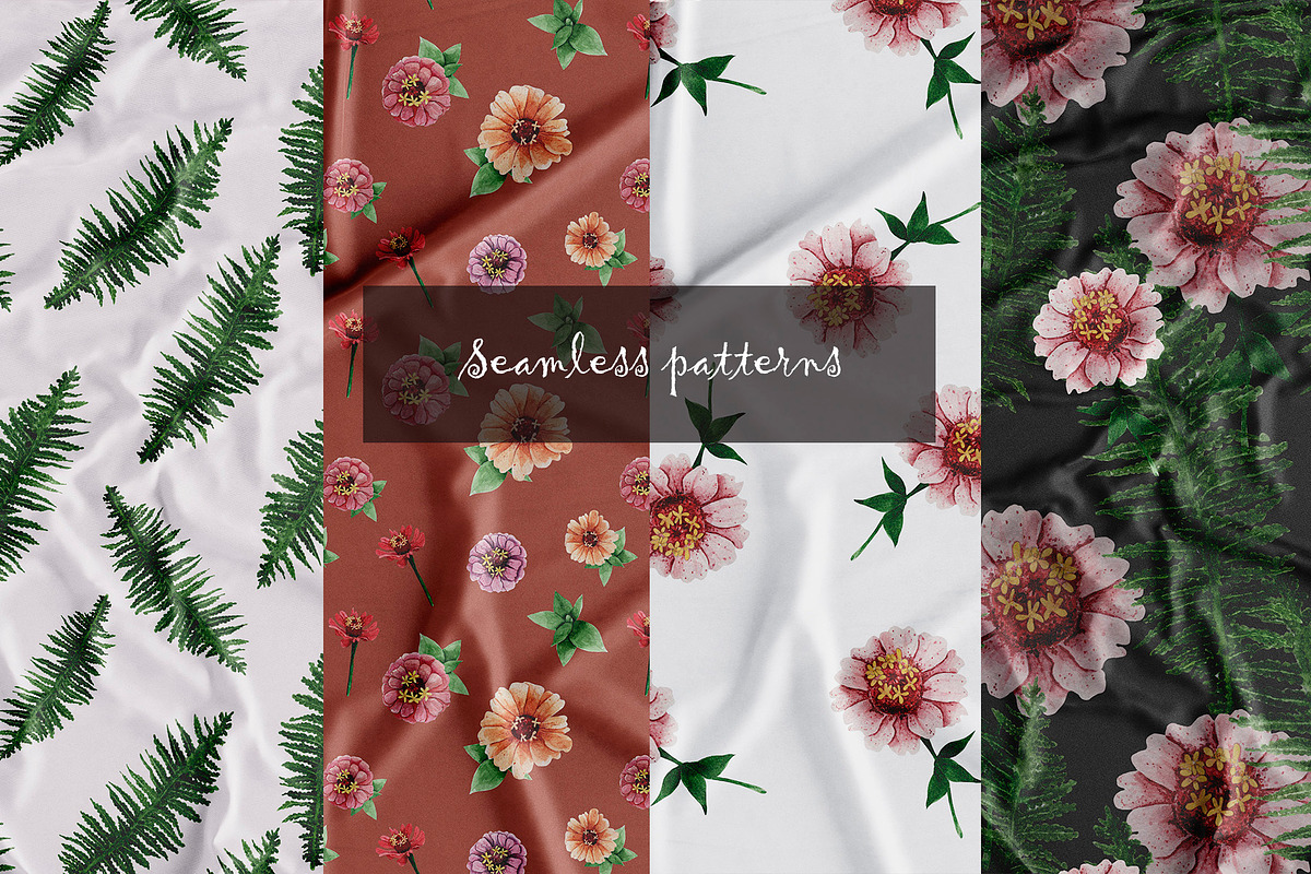 Watercolor flowers, an Illustration by Katia Serdiuk (Photo 2 of 4)