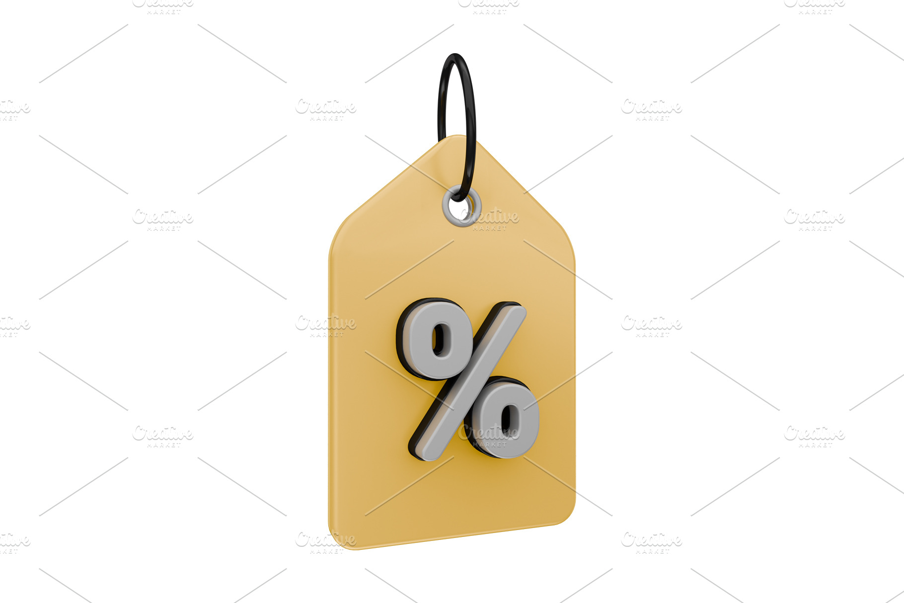 Yellow 3D Discount Tag, a Business Photo by jessicamdesign