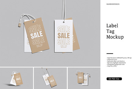 Label Tag Mockup, a Product Mockup by mahremdesign