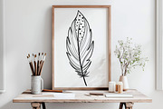 Elegant Feathers Procreate Stamps, a Brush Add-On by Dervik Art Store (Thumbnail 4 of 6)