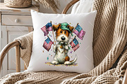 Whimsical Funny Patriotic Dog Clipar, an Illustration by OK Design (Thumbnail 6 of 6)