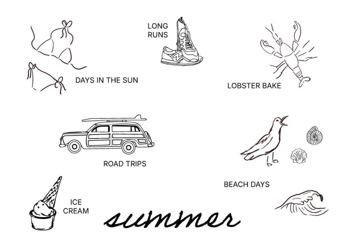 Coastal Line Art Illustrations, a Seasonal Illustration by Studio E Bloom (Photo 2 of 3)