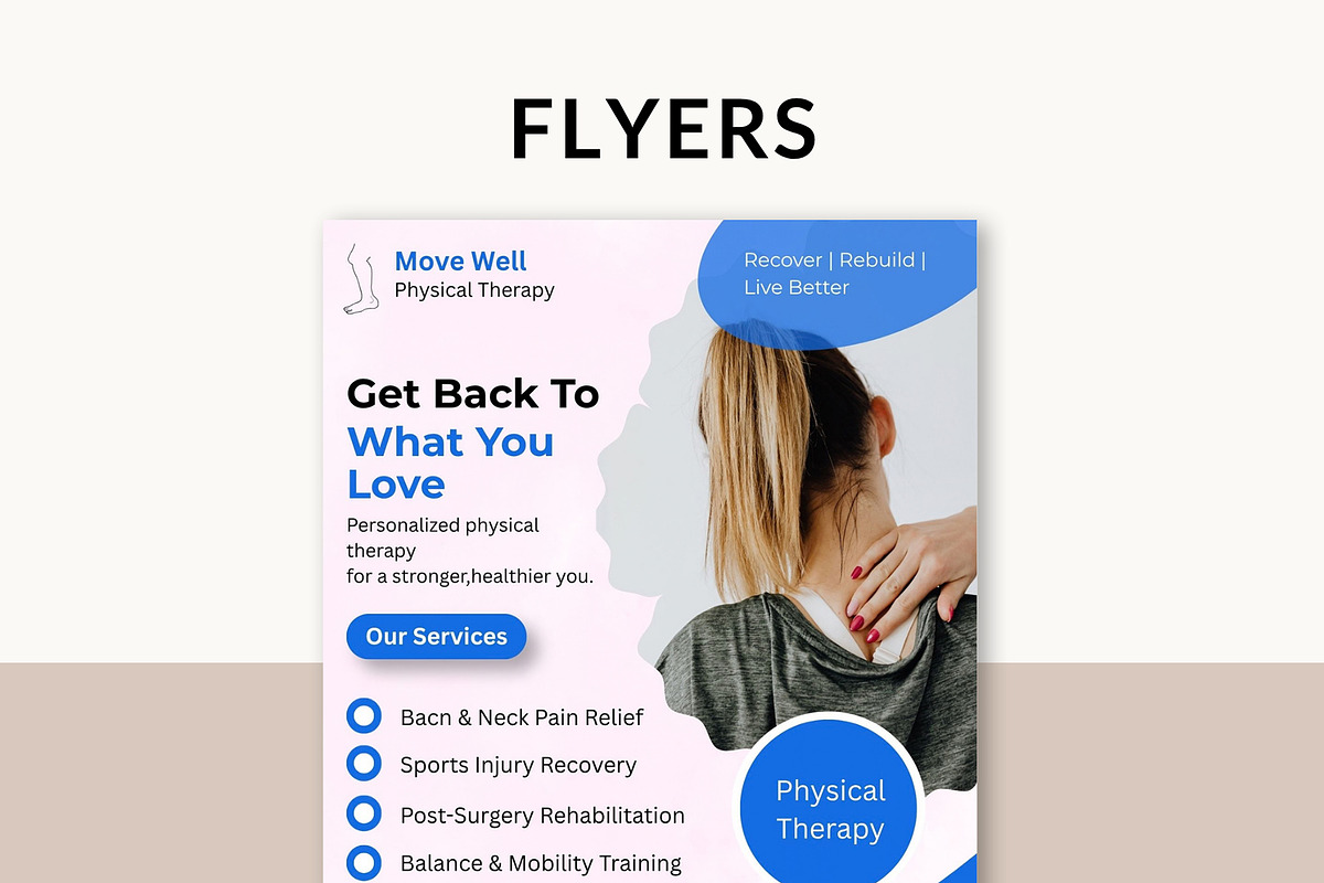 Clinic Flyer Template Editable Canva, a Flyer Template by Mohammad Sarfaraz (Photo 9 of 11)
