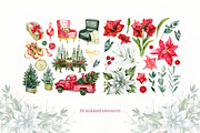 Christmas. Watercolor Clipart Set, an Illustration by NataliMiasStore (Thumbnail 2 of 7)