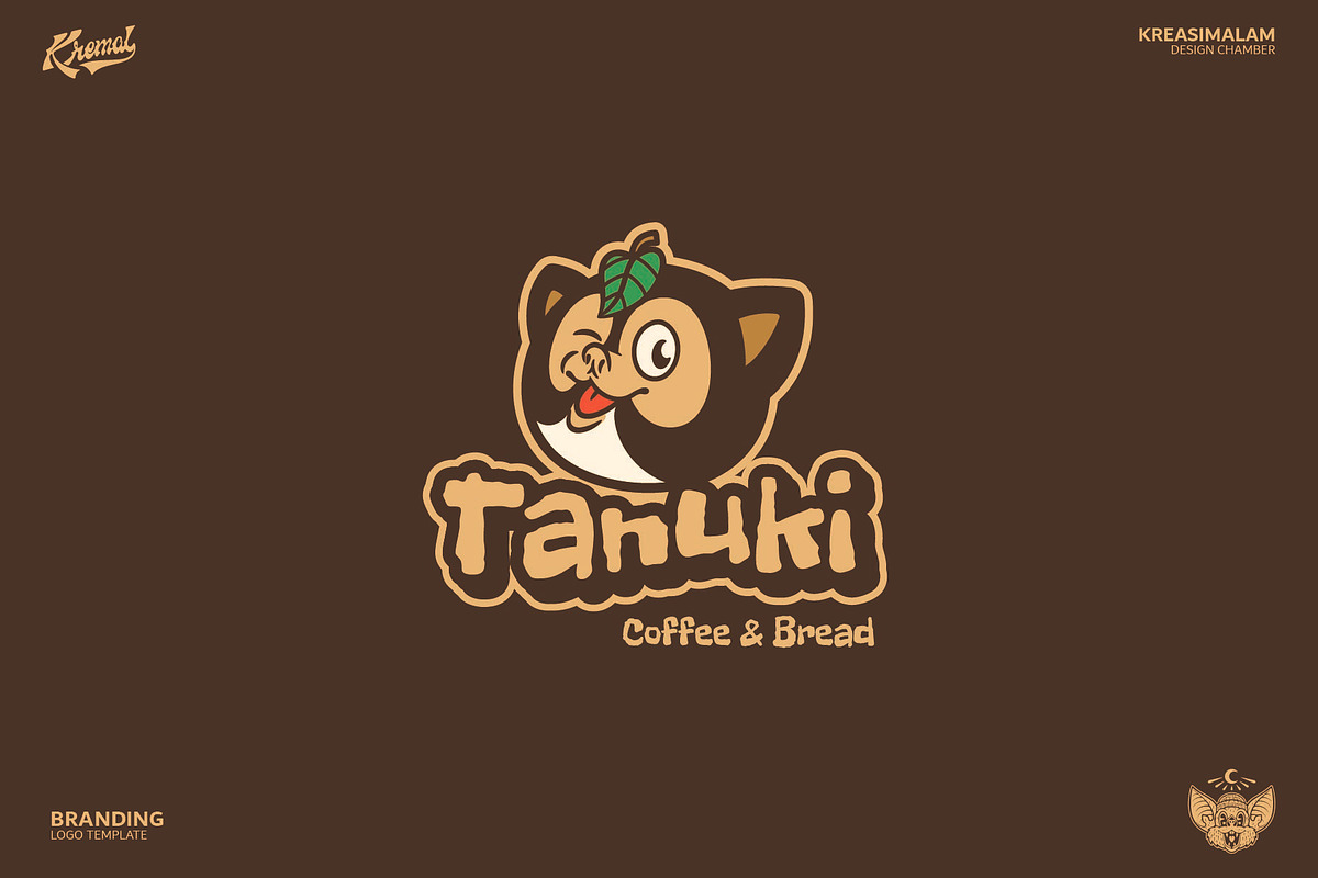 Tanuki Logo Template, a Branding & Logo Template by Kreasi Malam (Photo 1 of 10)