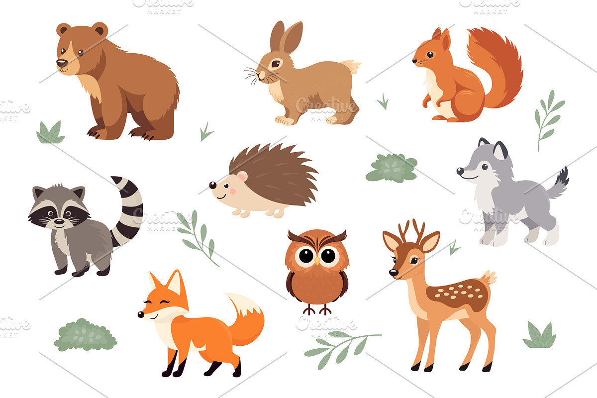 Vector Wild Animal Illustration Set., an Object Graphic by Gomolach (Photo 1 of 10)