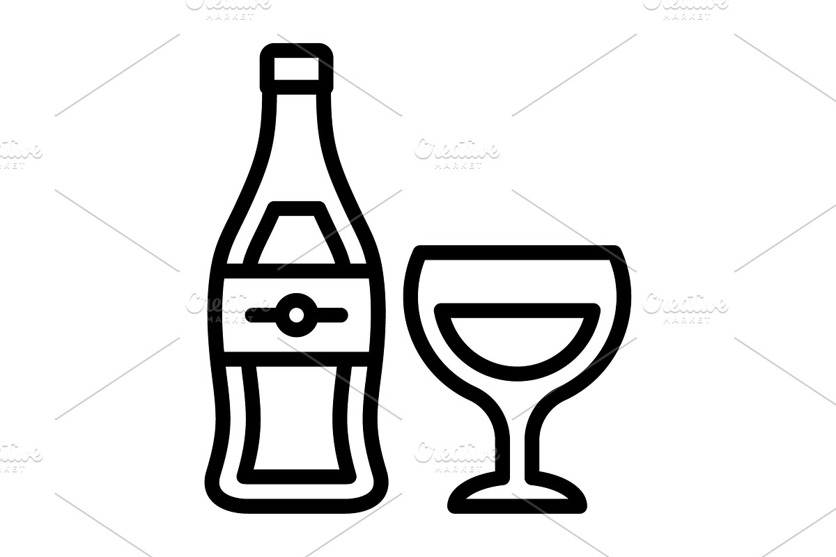 Beverage drink black icon, an Outline Icon by Creative priyanka