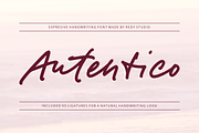 Autentico Realistic Handwriting Font, a Script Font by RedyStudio (Thumbnail 1 of 11)