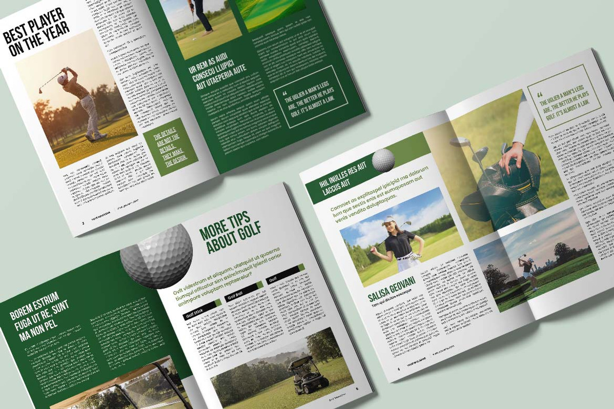Golfys Sport Magazine Template, a Magazine Template by UICreative (Photo 2 of 5)