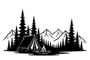 50 Camping Mountain Vector Bundle, an Illustration by jahid234 (Thumbnail 46 of 51)