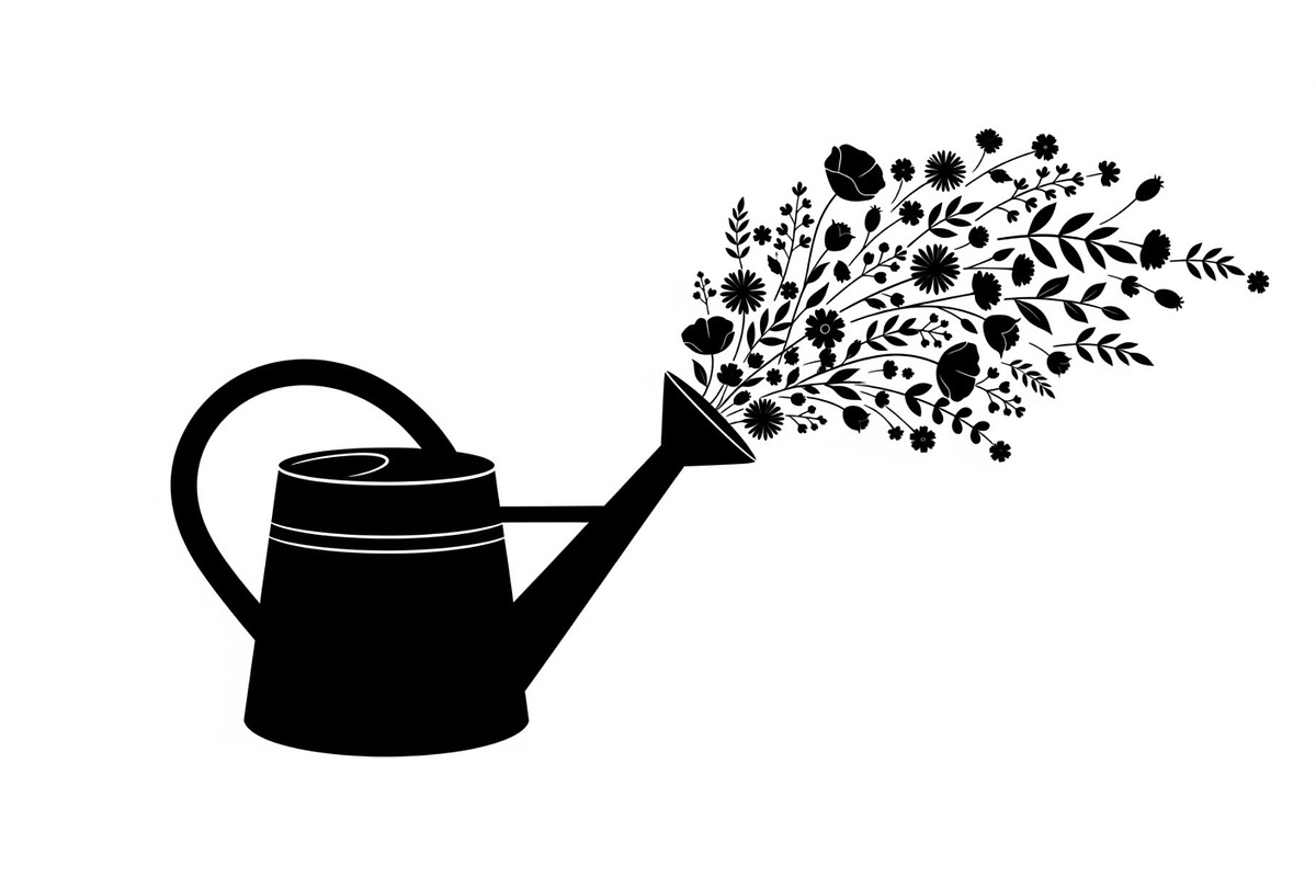 Floral Watering Can Design Bundle, an Illustration by Gaye Art (Photo 3 of 31)