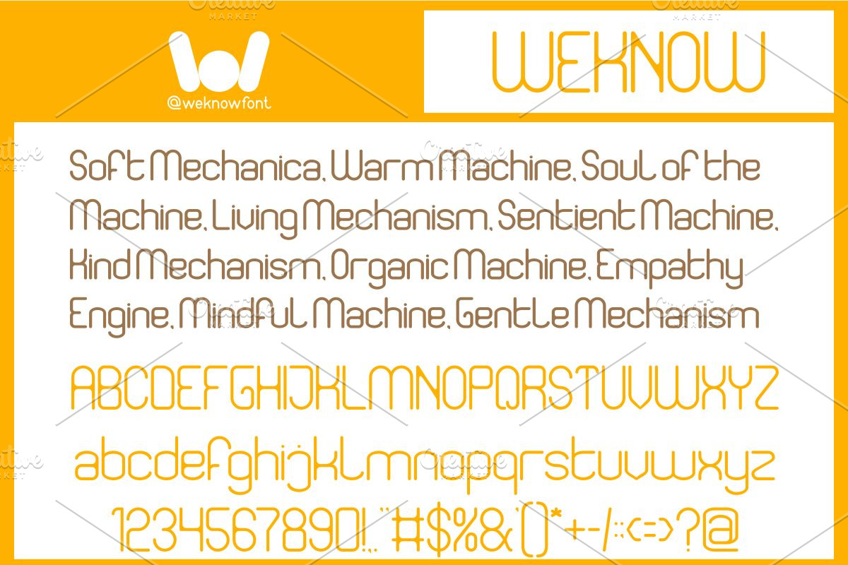 Humanized Machine font, a Font by weknow (Photo 5 of 8)